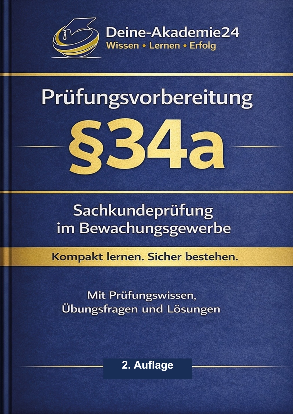 Prüfungsbuch §34a Deutsch – 2. Auflage