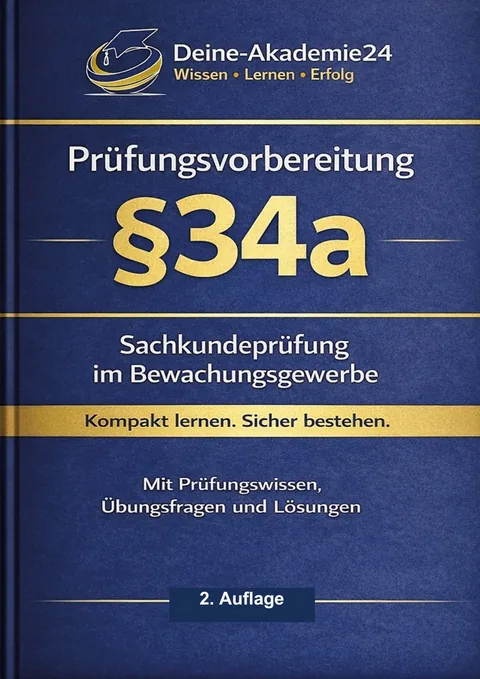 Prüfungsbuch §34a – Deutsch – 2. Auflage